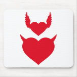 good and bad heart mouse pads