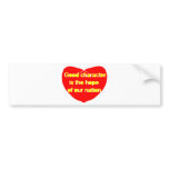 Good Character bumper stickers