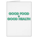 Good Food is Good Health cards