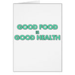 Good Food is Good Health cards
