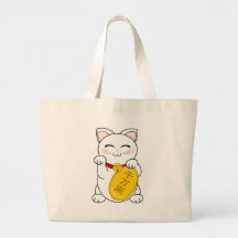 Good Fortune Cat - Maneki Neko Canvas Bag