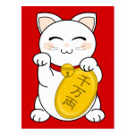 Good Fortune Cat - Maneki Neko Post Cards