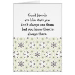 Good friends  are like stars Custom Quote Card