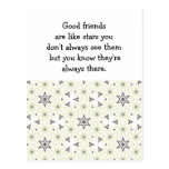 Good friends  are like stars Custom Quote Post Cards
