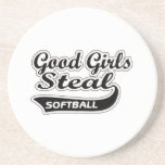 Good Girls Steal (Black) Coaster