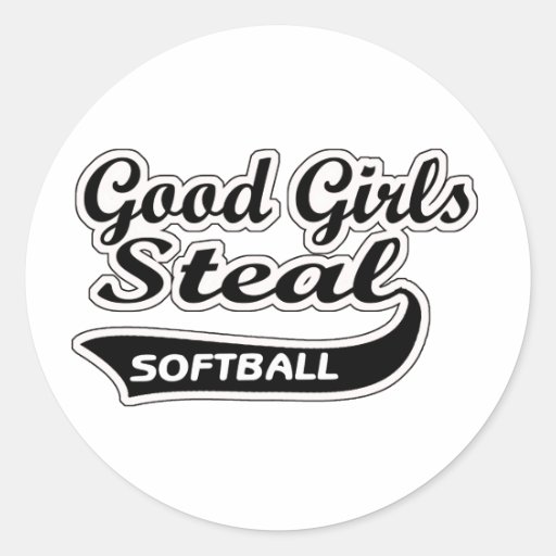 Good Girls Steal (black) Round Sticker