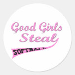Good Girls Steal (Pink urban) Round Stickers