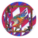 Good Hunting Eagle Arrows and Flowers Frame stickers