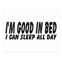 Good In Bed Post Card