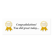 Good Job! Award Bookmarker Business Card Templates