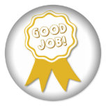 Good Job! Fade to Black Round Stickers