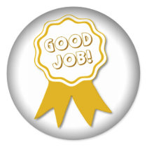 Good Job! Fade to Black Round Stickers