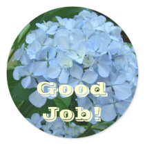 Good Job! Teachers stickers Blue Hydrangea Flowers