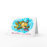 GOOD LUCK Beverly Hills Fish cute funny comic Greeting Card
