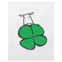 Good Luck Clover Cow Flyer Design