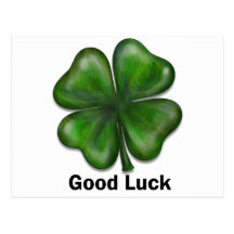Good Luck Clover Postcard