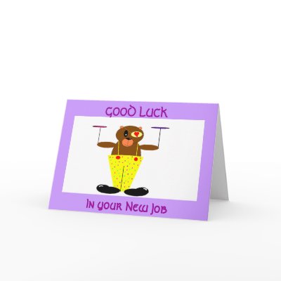 GOOD LUCK, In your New Job Greeting Card by PS_DESIGNS