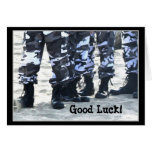 Good Luck Military Boots greeting card