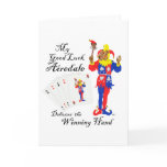 Good Luck Poker Airedale Terrier Greeting Cards