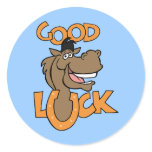 Good Luck ~ Smiling Horse Shoe Word Play stickers