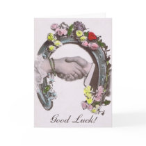 Good Luck Vintage Horseshoe Card