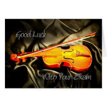 Good Luck with your exam, a violin card