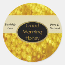 Good Morning Honey Labels Sticker