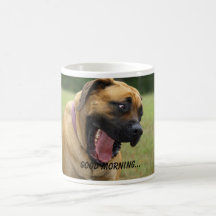 Good Morning - Yawning English Mastiff Dog Coffee Mugs