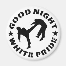 Good Night White Pride Fridge Magnet