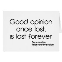 Good Opinion Greeting Cards