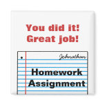 Good Schoolwork Personalised Magnet MM16aN
