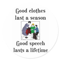 Good Speech School Grammar Saying Sticker