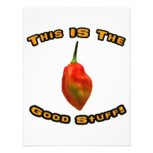 Good Stuff Single Habanero Hot Pepper Design Personalized Announcements
