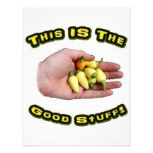 Good Stuff White Hot Peppers in Hand Design Personalized Announcements