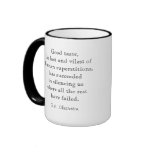 Good Taste Chesterton Quote Mug