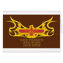 GOOD THOUGHTS GOOD WORDS GOOD DEEDS CARD