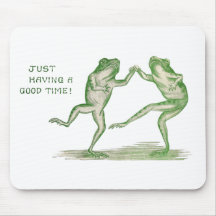 Good Time Frogs Dance Vintage Mouse Pad
