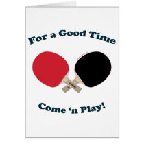 Good Time Ping Pong Card
