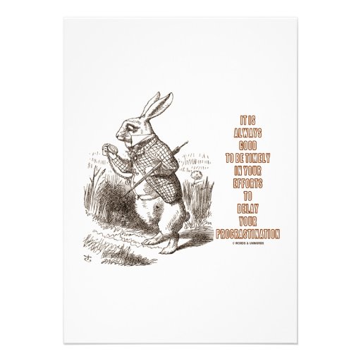 Good Timely Efforts To Delay Your (White Rabbit) Personalized Invites