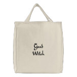 Good Witch embroidered bags