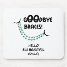 Goodbye Braces Green Orthodontist Patient Gift Cus Mouse Pads