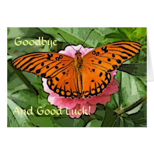 Goodbye Butterfly Card Zazzle