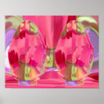 GoodLuck Crystal : RedRose PinkRose Petal Based posters