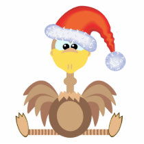 goofkins ostrich xmas santa photo sculptures
