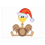 goofkins ostrich xmas santa post cards