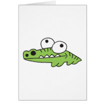 goofy baby alligator card