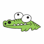 goofy baby alligator photo sculptures