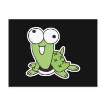 goofy baby turtle post card