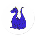 Goofy Blue Dragon stickers