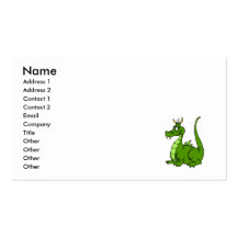 Goofy Green Dragon Business Cards